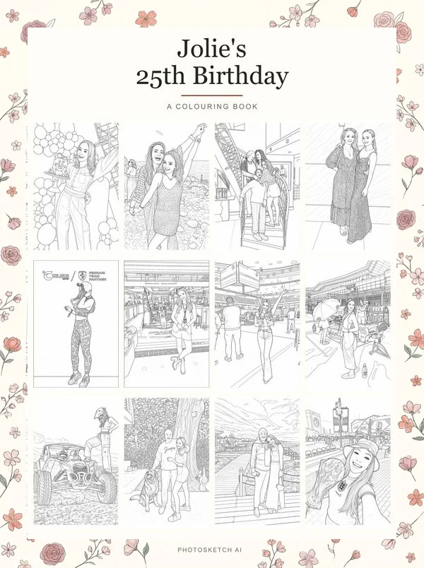 An example cover in the Floral style, made from a real twelve page book
